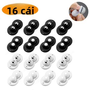 16/8/4 Tự Dính Thép Không Gỉ Nylon Bánh Xe Xoay 360 Độ Dính Chắc Bánh Xe Xoay Cho Đồ Nội Thất