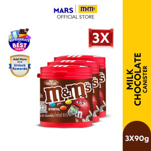 M&Ms® Milk Chocolate Canister 90g [Bundle of 3] | Imported Chocolates | Chocolate Bundle for Christmas Gift Ideas