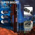 High Power LED Flashlight 5 Modes Zoomable Aluminum Camping Torch Waterproof Uses 3 AAA Batteries for Outdoor Activities ﻿. 