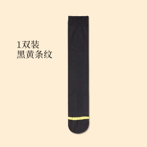 Socks Men Stockings Summer Thin Boys Stockings Boys Breathable Black Silk Long Socks Business Mid-Calf Length Mens Socks Tide