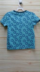 Kids Cotton Short Sleeve Button-Up Tee with Animal/Leaf Print - Comfort Fit for Boys
