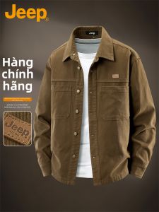 Jeep | Cotton Workwear Shirt with Pockets and Collar