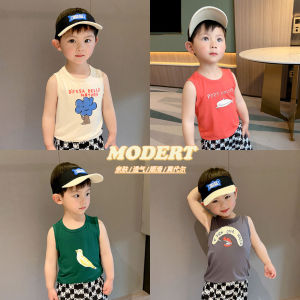 Boys Summer Clothing Tank Top Thin Modal Sleeveless Tee Childrens Versatile Summer Fashion Baby Modern Modal Shirt Casual Cotton