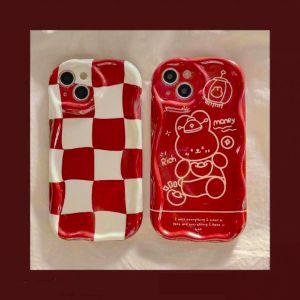 Checkerboard Red New Year Rich Cute Rabbit Compatible for IPhone 15 Plus 11 14 13 12 15 Pro Max XR X XS Max 15 7Plus 8pl Macbook Pro 15 Inch Case - Lazada