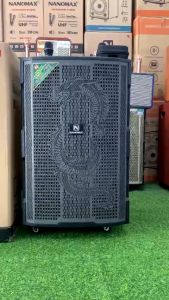 Loa Kéo Di Động Nanomax GT-2024 (Màu Đen Và Màu Vàng) Bass 50cm 820W Karaoke Bluetooth - Tặng Kèm 2 Mic UHF Chống Hú - Đại Phát Vĩnh Lộc
