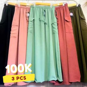 ( 15 WARNA ) Rok cargo jumbo Get 100k 3 pcs!! crinkle airflow premium