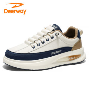 Deerway Mens Shoe Trendy Sport Casual Work Anti-Odor Heightening Slip-On Outdoor Leisure Rubber Outsole round Toe Shoes