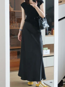 High Waist A-Line Mini Skirt with Fish Tail Design for plus Size Women Pear Shape Body Concealing Slimming Drapey Wrap around Skirt