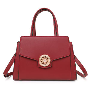 Aidrani   Genuine leather womens red handbag fashionable cowhide wedding bag square