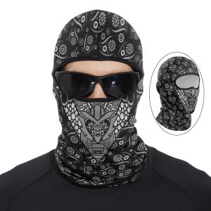 Breathable Ice Silk Balaclava Face Mask UV Protection Helmet Liner Windproof Dustproof Cycling Neck Gaiter for Men Women Summer