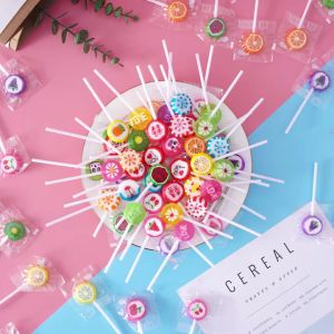 Fruit Slice Lolipop Ai Yi Jia Lolipop Mix Cartoon 100g Childrens Day Casual Snacks Candy