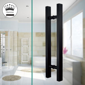 Heavy duty stainless steel frosted black push pull door handle glass door wood door handle grab bar