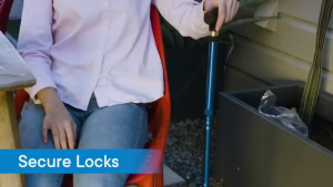 Ultra-Light Aluminum Alloy Folding Four Section Walking Cane Elderly Hiking Outdoor Portable Mountain Climbing Trekking