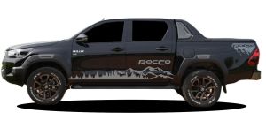รุ่นใหม่ สติกเกอร์ติดข้างประตูรถ rocco สติกเกอร์ลายภูเขา ติดตั้งเองได้