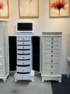 Modern Minimalist Bedroom Makeup Desk Solid Wood Storage Cabinet Jewelry Chest Integrated Design Compact Size Adult Furniture