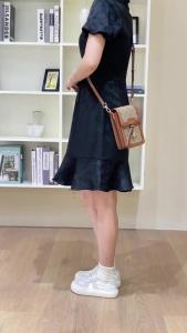 《308》กระเป๋าศัพท์ขนาดเล็ก FOXER หนัง PU กระเป๋าสะพายข้างผู้หญิง แฟชั่นสาว กระเป๋าสะพายโซ่ กระเป๋าศัพท์สี่เหลี่ยม