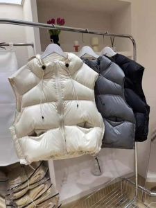 Soft down Cotton Vest Womens Short Sleeveless Jacket Hooded Outerwear 2025 New Autumn Winter Coat Comfortable Zipper Pocket