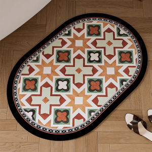 พรมเช็คเท้า พรมปูพื้นห้องน้ำรูปตัว U กับกันลื่นดูดซับน้ำได้ดี แผ่นดูดซับโคลนไดอะตอม