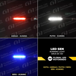 LED Sen Running Light Standart Set Lampu Sein Motor