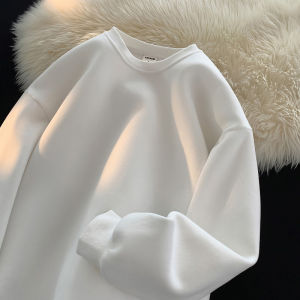 Casual Mens Hoodie Spring Autumn round Neck Oversize Couple Tops Streetwear Knitted Cotton Printed No Ironing Required