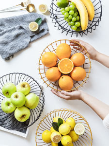 Thùng Đựng Trái Cây Bằng Sắt Phong Cách Scandinavia Hiện Đại Cho Phòng Khách Đĩa Đựng Đồ Ăn Nhẹ Thùng Đựng Đồ Dùng Gia Đình Phụ Kiện Nhà Bếp