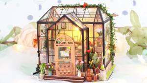 Mini Doll House Kit DIY Handmade 3D Puzzle Assembly Building Model Toy Home Bedroom Decoration with Furniture Xmas Birthday Gift