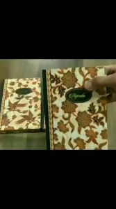 BUKU AGENDA MOTIF BATIK KERTAS MOTIF EMAS UKURAN A5