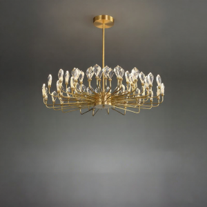 ZHENMEIJU | Luxurious Bronze Crystal Chandelier