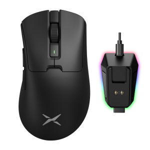 DELUX | Chuột Chơi Game Không Dây Delux M900PRO Thiết Kế Công Thái Học Tốc Độ Phản Hồi 8K Cảm Biến PAW3395 Trọng Lượng 63g Đế Sạc Từ Tính RGB Dành Cho Người Chơi PC Thuận Tay Phải Tay Lớn.