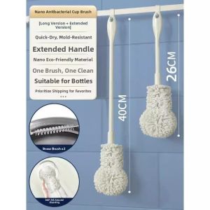 MONLEYTA | Nanofiber Sponge Cup Brush for Home Use