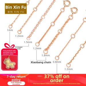 18K Gold Bracelet Extend Chain Color Gold Rose Gold O-Shape Hand Chain Gold Cross Necklace DIY Jewelry for Women Summer New