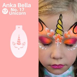 Facial Paint Stencil Unicorn Princess DIY Printing Plate