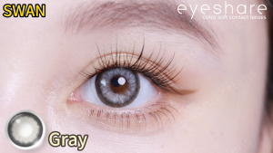 EyeShare 2 buah softlens SWAN seri soflen terlaris brown gray chocolate tanpa gelar 0.0 softlen Suitable warna lensa kontak for Riasan mata Dapat digunakan untuk cosplay Halloween diameter 14.5MM Lensa kontak sekali pakai tahunan