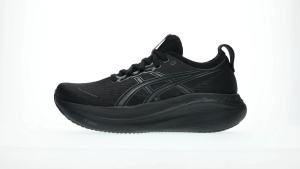 ASICS Women GEL-NIMBUS 27 Running Shoes in Black/Graphite Grey