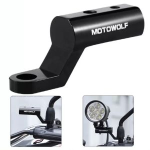 MOTOWOLF บาร์เสริม บาร์จับมอเตอร์ไซค์ ติดรูกระจก ขายึดกระจก สำหรับกระจกติดปลายแฮนด์ ก็ติดได้