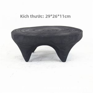 Khay Trà Gỗ Phong Cách Wabi Sabi Cổ Điển cho Phòng Khách Lễ Trà Khô