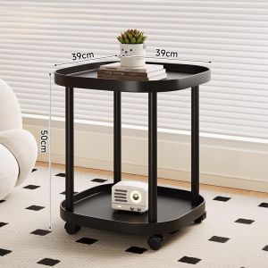 Portable Small Tea Table Bedroom Sofa Side Table Beautiful Mini Desk Side Table Mobile Side Table for Snacks Cabinet