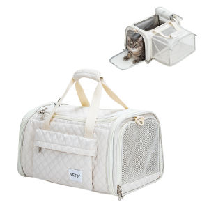 Expandable Portable Pet Bag for Travel Air Cabin Large Capacity Cat Dog Lightweight Breathable Handbag Pet Carrier Backpack