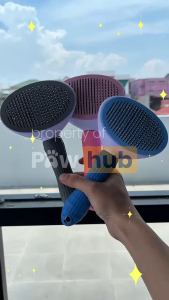 PAWHUB Sisir Grooming Rambut Hewan Peliharaan Kucing Anjing Anti Kusut Self Cleaning / Hair Removal Grooming Comb with Self Cleaning Button