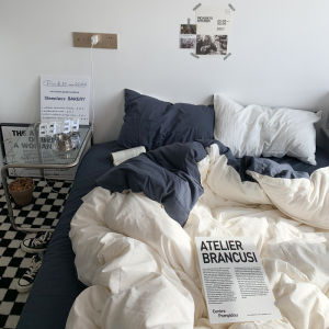 Scandinavian Simple Pure Color Student Four-Piece Bedding Set