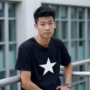 T-Shirt Kaos Atasan Distro Motif BINTANG bahan 24s