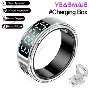 2025 Smart Ring Smart Touch Display Screen Gesture Swipe Video Blood Oxygen Health Monitor 5ATM Waterproof SmartRing Men Women