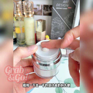 🧴 Cream Dispenser Portable Travel Pump Leak-Proof Cosmetic Lotion Jars Vacuum Refillable Press 旅游真空面霜瓶膏霜瓶真空分装瓶