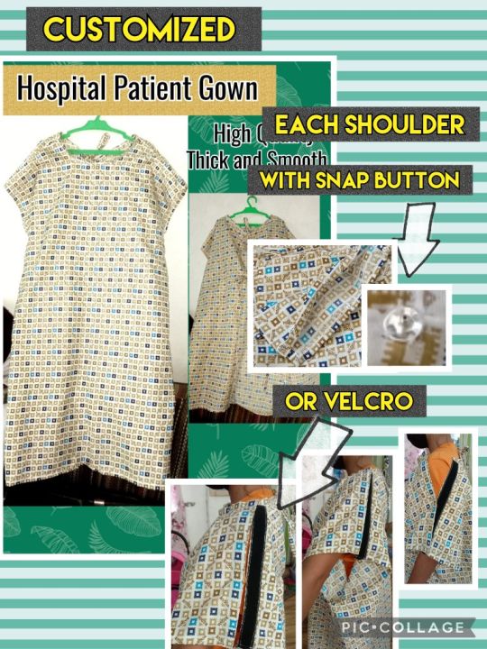 Hospital gown with shoulder snap button or velcro Lazada PH