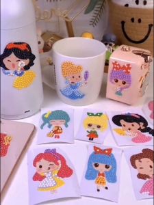 12 pieces DIY  3D  diamond stickers   sanrio kuromi  melody cinnamoroll  diamond painting art and craft kit educational kids toys for  girl gift