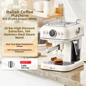 [China Plug Adapter Needed] Bear | New Semi-Automatic Espresso Machine Home Small Coffee Maker High-Pressure Extraction Steam Milk Frother