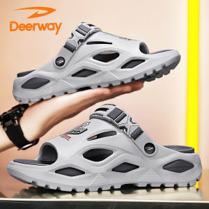 Deerway Mens Summer Outdoor Wear Anti-Odor Driving Work Sports Beach Sandals Slip-On Flat Casual Thong Slippers EVA Material