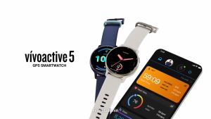 Garmin Vívoactive 5 Health and Fitness GPS Smartwatch with AMOLED Display - Black / Ivory