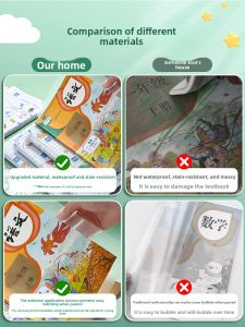 deli | Waterproof Book Cover Transparent Self-Adhesive Matte