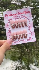 PrincessNailbox[mãTP15]móng úp sơn gelthiết kế thủ công(tặng keodũamiếng dángiấy lau…)